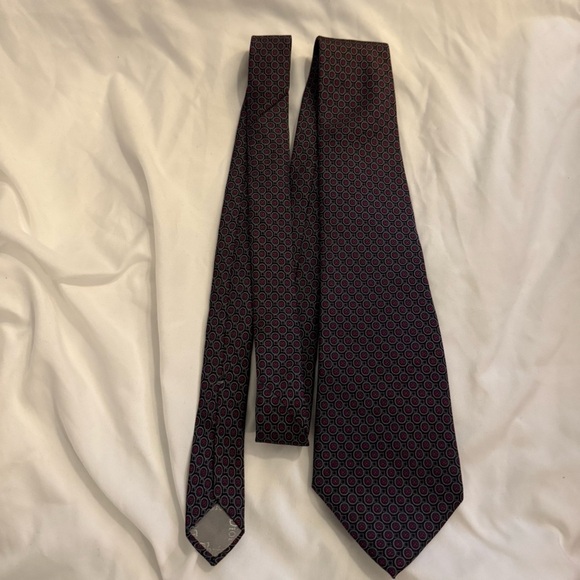 Like New Vintage Christian Dior Geometric Print Silk Tie - Picture 1 of 2
